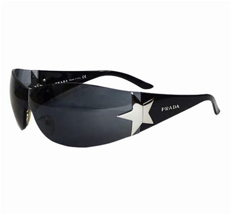 vintage y2k prada shield sunglasses with star|Vintage Prada Sunglasses .